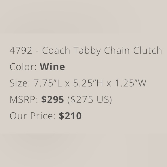 Coach Tabby Chain Clutch - Picture 9 of 10